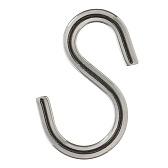 Крюк s-образный ассиметричный d5 мм нержавеющая сталь (2 шт.) Крюк s-образный ассиметричный d5 мм нержавеющая сталь (2 шт.)