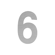 Цифра самоклеящаяся 6 Fuaro SS304 50х30 мм сатинированный хром Цифра самоклеящаяся 6 Fuaro SS304 50х30 мм сатинированный хром