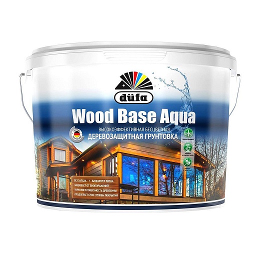 Антисептик Dufa Wood Base грунтовочный для дерева бесцветный 9 л
