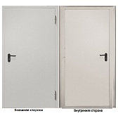 Дверь техническая Промет ДТ-1 глухая правая серый RAL 7035 950х2050 мм
