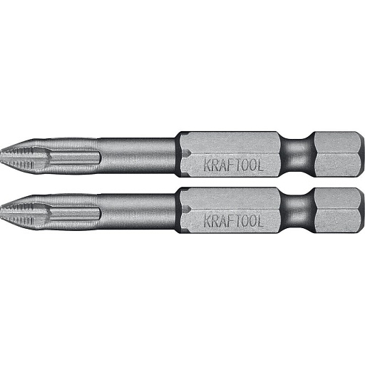 Бита Kraftool X-Drive (26121-2-50-2) PH2 50 мм торсионная (2 шт.)  Бита Kraftool X-Drive (26121-2-50-2) PH2 50 мм торсионная (2 шт.)