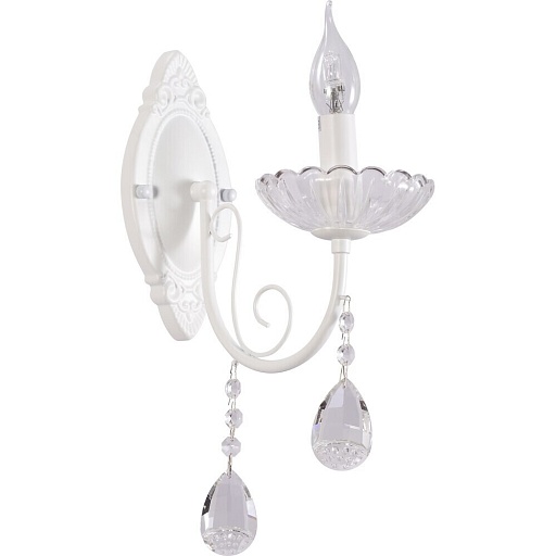 Бра Schaffner Fuerte E14 40 Вт 220 В белое IP20 (4070-1W WH)