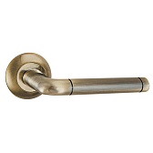 Ручка дверная Punto Rex круглая розетка зеленая бронза