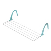 Сушилка для белья на радиатор Ника 3 м 650х235х180 мм белая Сушилка для белья на радиатор Ника 3 м 650х235х180 мм белая