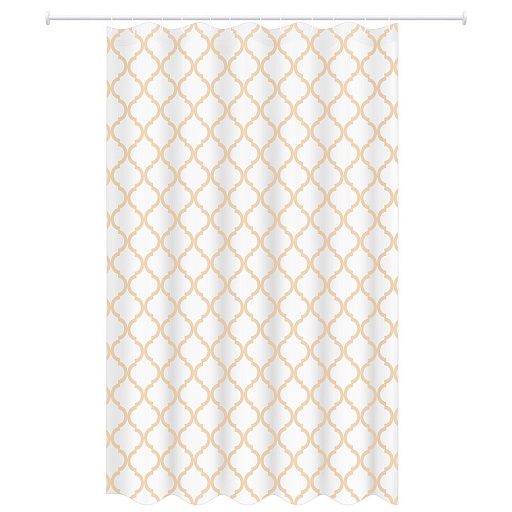 Штора для ванны Master House Треллис 2000х1800 мм PEVA бежевая/белая (75280)