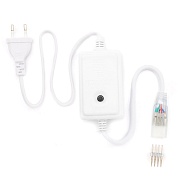 Шнур питания для светодиодной ленты Apeyron пластик 500 Вт IP44 220 В белый (03-52)