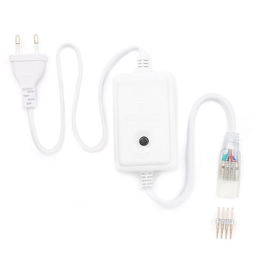 Шнур питания для светодиодной ленты Apeyron пластик 500 Вт IP44 220 В белый (03-52)