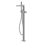 Смеситель для ванны напольный WasserKraft Tauber 6400 никель однорычажный с лейкой (6421)