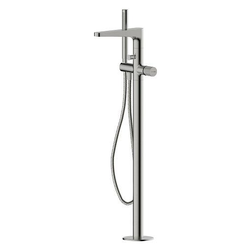 Смеситель для ванны напольный WasserKraft Tauber 6400 никель однорычажный с лейкой (6421) Смеситель для ванны напольный WasserKraft Tauber 6400 никель однорычажный с лейкой (6421)