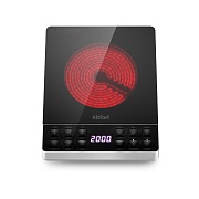 Плита инфракрасная Kitfort КТ-139 1 конфорка черная/серебристая