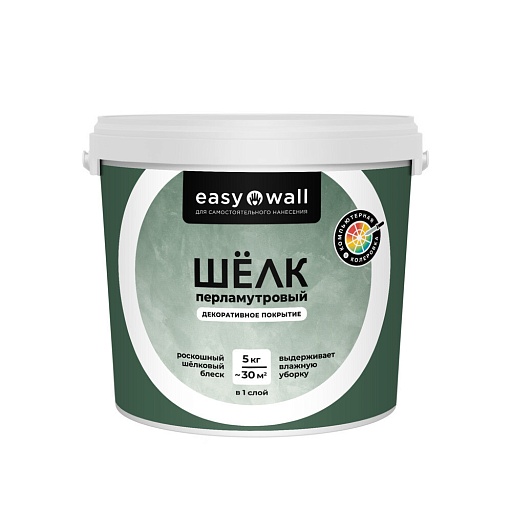 Декоративное покрытие Bayramix Easy Wall Перламутровый шелк белая 5 кг