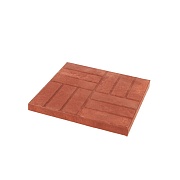 Плитка тротуарная 12 кирпичей 330х330х35 красная полимерпесчаная Lel-Eco