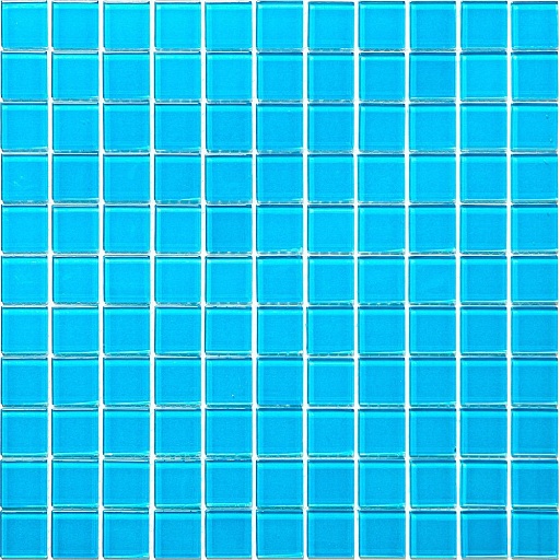 Мозаика Mir Mosaic Natural Color palette микс голубая стеклянная 300х300х4 мм глянцевая