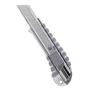 Нож строительный КМ 18 мм с ломающимся лезвием металлический корпус