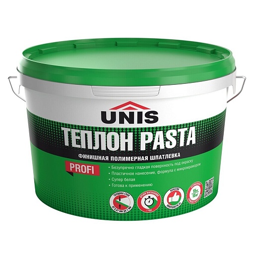 Шпатлевка финишная Unis Pasta Теплон полимерная 15 кг