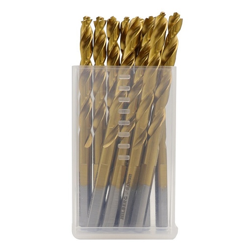Набор сверл по металлу спиральное Hilberg Cobalt 5% Top 6х93 мм кобальтовое (10 шт.) (CO060-10)