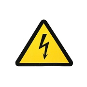 Наклейка знак электробезопасности EKF PROxima 100х100 мм Молния желтая (an-1-01)
