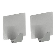 Крючок для ванной Fora одинарный самоклеящийся металл хром (2 шт.) (H24/9103)