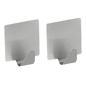 Крючок для ванной Fora одинарный самоклеящийся металл хром (2 шт.) (H24/9103) Крючок для ванной Fora одинарный самоклеящийся металл хром (2 шт.) (H24/9103)