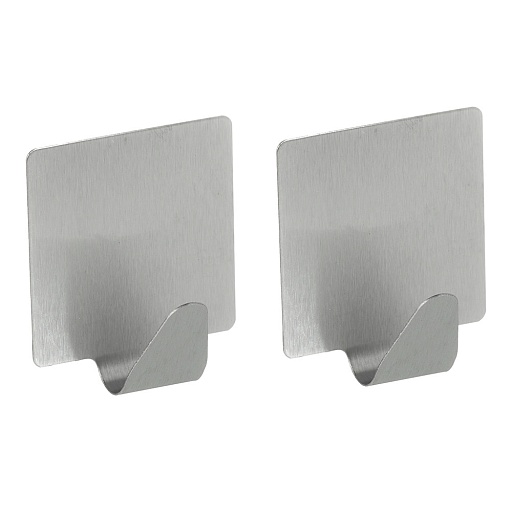 Крючок для ванной Fora одинарный самоклеящийся металл хром (2 шт.) (H24/9103)