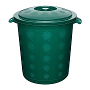 Бак для жидких/сыпучих веществ ЭльфПласт 50 л пластиковый с крышкой зеленый