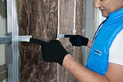 Звукоизоляция стен с АкустиКнауф толщиной 100 мм