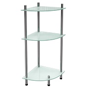 Полка для ванной WasserKraft угловая трехъярусная напольная 280х685х280 мм никель хром (K-4133) Полка для ванной WasserKraft угловая трехъярусная напольная 280х685х280 мм никель хром (K-4133)