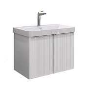 Комплект тумба с раковиной Comforty Мансанильо 70 см подвесная белая матовая (CF19595BX-70)