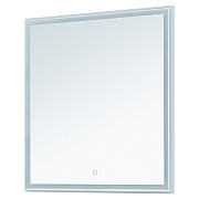Зеркало с подсветкой 80х80 см в раме белой Lavelly Cube