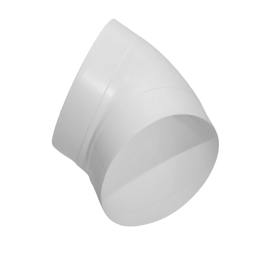 Колено для круглых воздуховодов ВА ВЕНТ пластиковое d125 мм 45°