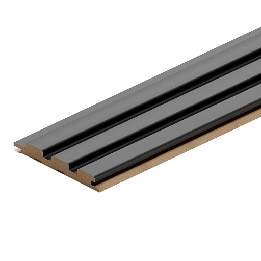 Реечная панель МДФ black lead 2700х119х16 мм Stella 0,32 кв.м Реечная панель МДФ black lead 2700х119х16 мм Stella 0,32 кв.м