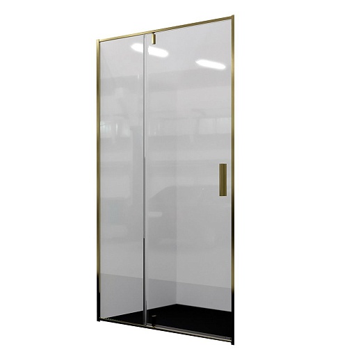 Душевая дверь WasserKraft Aisch 55P стекло прозрачное 120х200 см профиль золото 6 мм распашная