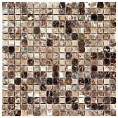 Мозаика Mir Mosaic Natural i-Tilе коричневая из натурального камня 298х298х4 мм глянцевая