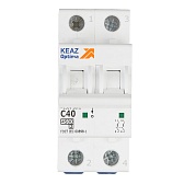 Автоматический выключатель модульный КЭАЗ OptiDin BM63 2P 40А тип C 4,5 кА 230 В (326807)