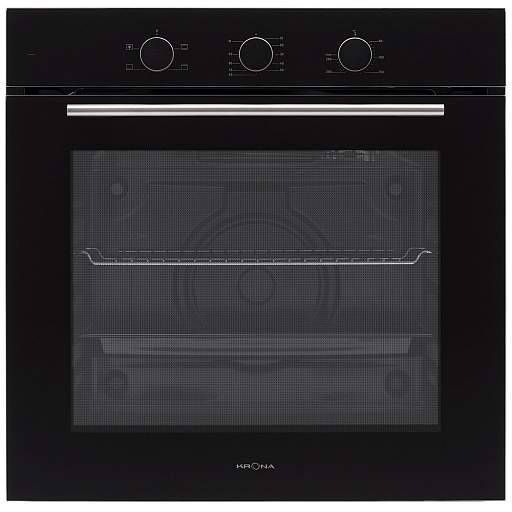 Духовой шкаф электрический встраиваемый Krona Element 60 BL 595 мм черный