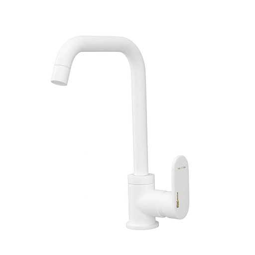 Смеситель для кухни WasserKraft Mindel белый с высоким изливом однорычажный (8507)