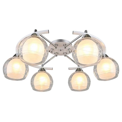 Люстра потолочная Schaffner Maillot E27 240 Вт 20 кв.м (4655-6 WH-CR)