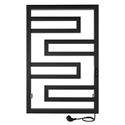 Полотенцесушитель электрический Indigo Flavio Slim 800х530 мм 136 Вт с терморегулятором черный муар