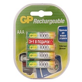 Аккумулятор GP Batteries AAA мизинчиковый LR03 1,2 В 1000 мАч (4 шт.) Аккумулятор GP Batteries AAA мизинчиковый LR03 1,2 В 1000 мАч (4 шт.)