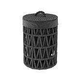 Корзина для белья WasserKraft Mosel 360х360х550 мм 71,3 л черная (WB-460-S)