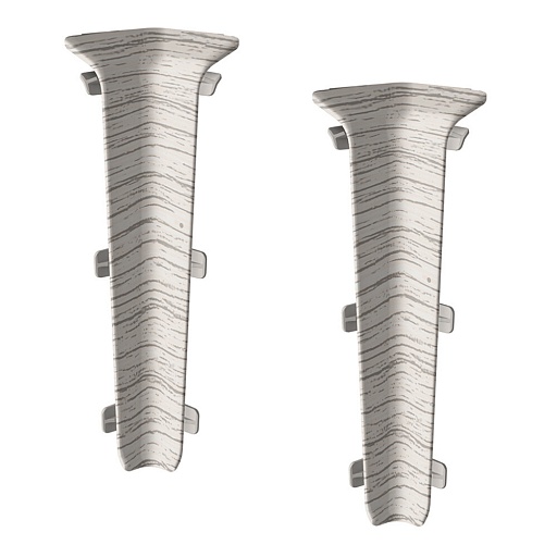 Угол внутренний Деконика 100 мм ясень серый Г-профиль (2 шт.)