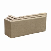 Клинкерная плитка для фасада угловая Terramatic Plato Grey Y (8 шт.= 0,14 кв.м) серая 185х60х71х14 мм