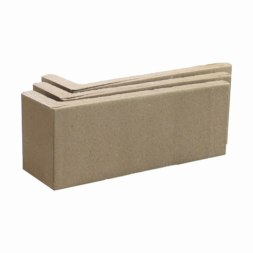 Клинкерная плитка для фасада угловая Terramatic Plato Grey Y (8 шт.= 0,14 кв.м) серая 185х60х71х14 мм Клинкерная плитка для фасада угловая Terramatic Plato Grey Y (8 шт.= 0,14 кв.м) серая 185х60х71х14 мм