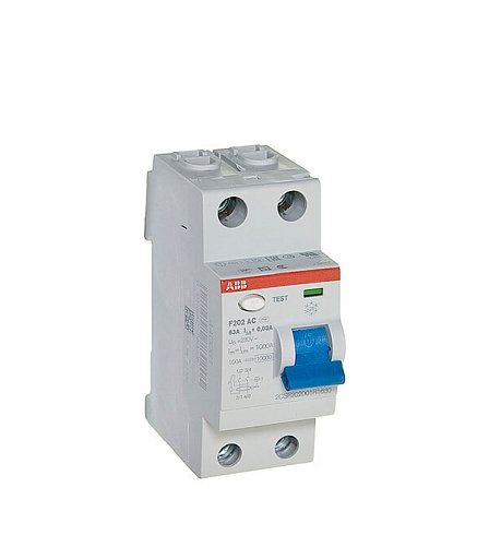 УЗО ABB S F202 63А 1P+N тип AC 30 мА 10 кА (2CSF202001R1630) УЗО ABB S F202 63А 1P+N тип AC 30 мА 10 кА (2CSF202001R1630)