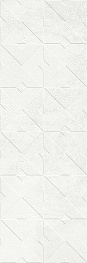 Плитка облицовочная Alma Ceramica Mars белая геометрия 600x200x7,5 мм (16 шт.=1,92 кв.м)