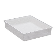 Корзина выдвижная мелкосетчатая металлическая белая 535х410х85 мм Титан-GS Корзина выдвижная мелкосетчатая металлическая белая 535х410х85 мм Титан-GS