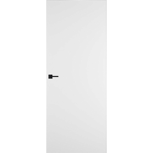 Дверь межкомнатная Invisible 600х2000 мм без покрытия глухая правая с прямым открыванием с замком черным