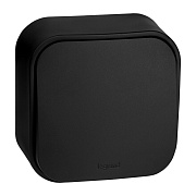 Переключатель Legrand Quteo двухклавишный накладной черный (782479)