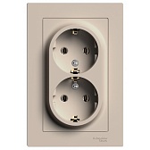 Розетка Systeme Electric AtlasDesign встраиваемая песочная (ATN001224)