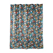 Штора для ванны Moroshka Los Muertos 1800х2000 мм полиэстер красная/синяя (T690-2)